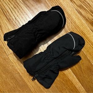 Polarn O Pyret toddler fleece lined zip water proof mittens